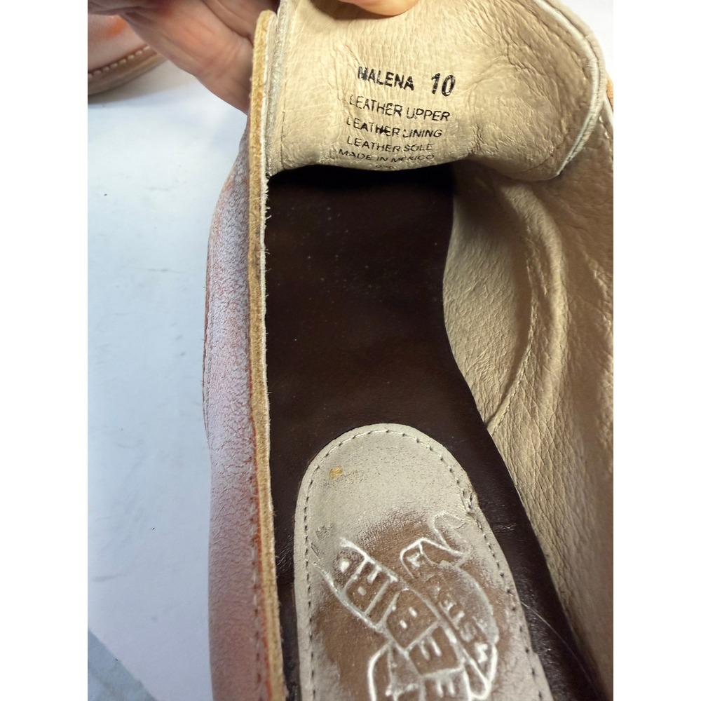 Freebird by Steven Malena Leather Loafers Tan Orange Distressed Size 10 Womens